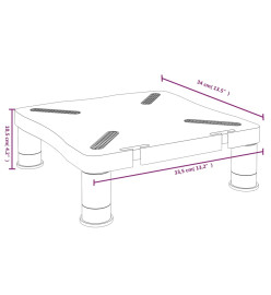 Support de moniteur Noir 33,5x34x10,5 cm