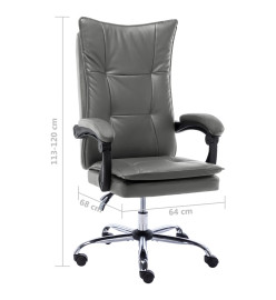 Chaise de bureau Anthracite Similicuir