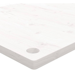 Dessus de bureau blanc 110x60x2,5 cm bois massif de pin