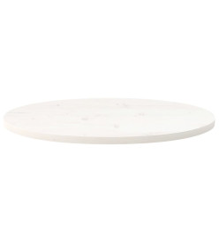 Dessus de table blanc 70x35x2,5 cm bois de pin massif ovale