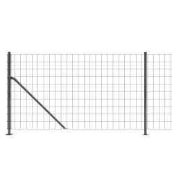 Clôture en treillis métallique avec bride anthracite 1,1x25 m