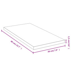 Étagère murale 40x20x1,5 cm bambou