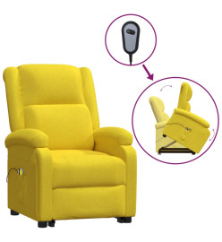 Fauteuil de massage Jaune clair Tissu