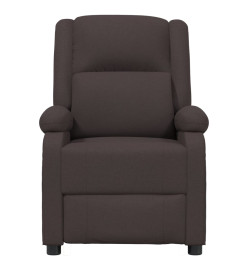 Fauteuil inclinable électrique Marron foncé Tissu