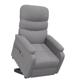 Fauteuil de massage inclinable Gris clair Tissu