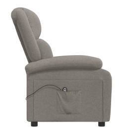 Fauteuil inclinable électrique Taupe Tissu