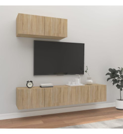 Ensemble de meubles TV 3 pcs Chêne sonoma Bois d'ingénierie