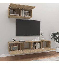 Ensemble de meubles TV 3 pcs Chêne sonoma Bois d'ingénierie