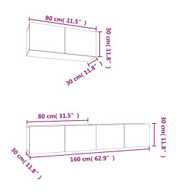 Ensemble de meubles TV 3 pcs Chêne sonoma Bois d'ingénierie