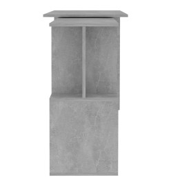 Bureau d'angle Gris béton 200x50x76 cm Aggloméré