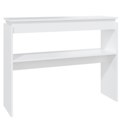 Table console Blanc 102x30x80 cm Aggloméré