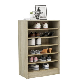 Armoire à chaussures Chêne Sonoma 60x35x92 cm Aggloméré