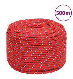 Corde de bateau Rouge 10 mm 500 m Polypropylène