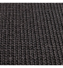 Tapis en sisal pour griffoir noir 66x150 cm