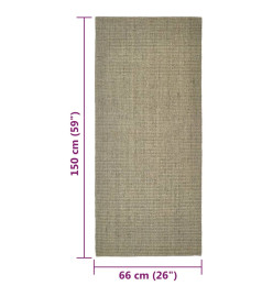 Tapis en sisal pour griffoir taupe 66x150 cm