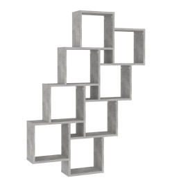 Étagère cube murale Gris béton 90x15x119 cm Aggloméré