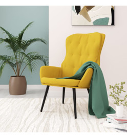 Chaise de relaxation Jaune moutarde Velours