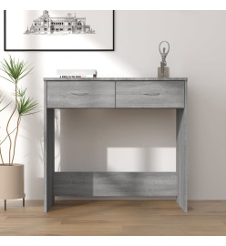 Bureau Sonoma gris 80x40x75 cm Bois d'ingénierie