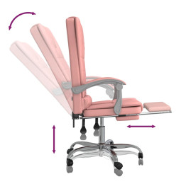 Fauteuil de massage inclinable de bureau Rose Similicuir