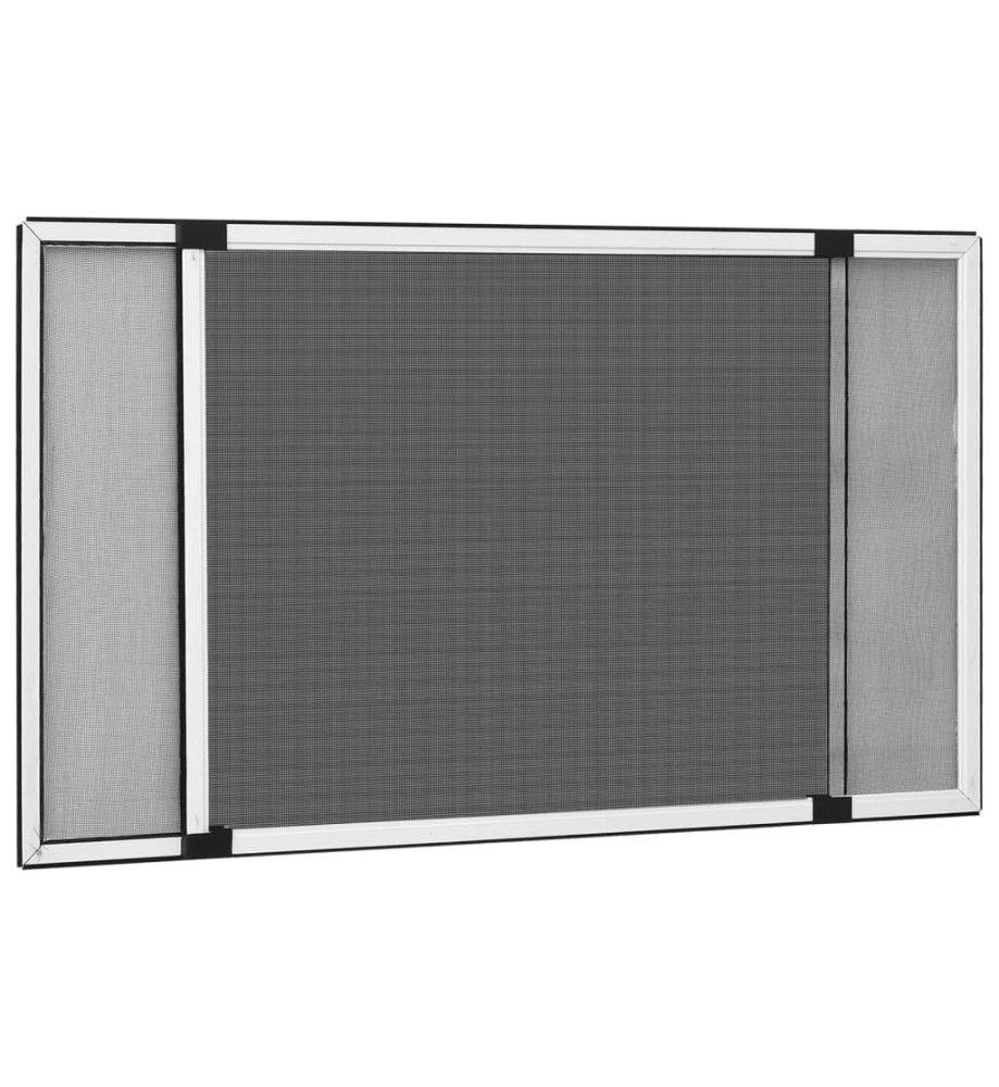 Moustiquaire extensible pour fenêtres Blanc (75-143)x50 cm