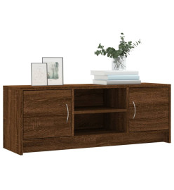 Meuble TV chêne marron 102x30x37,5 cm bois d'ingénierie