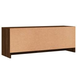 Meuble TV chêne marron 102x30x37,5 cm bois d'ingénierie