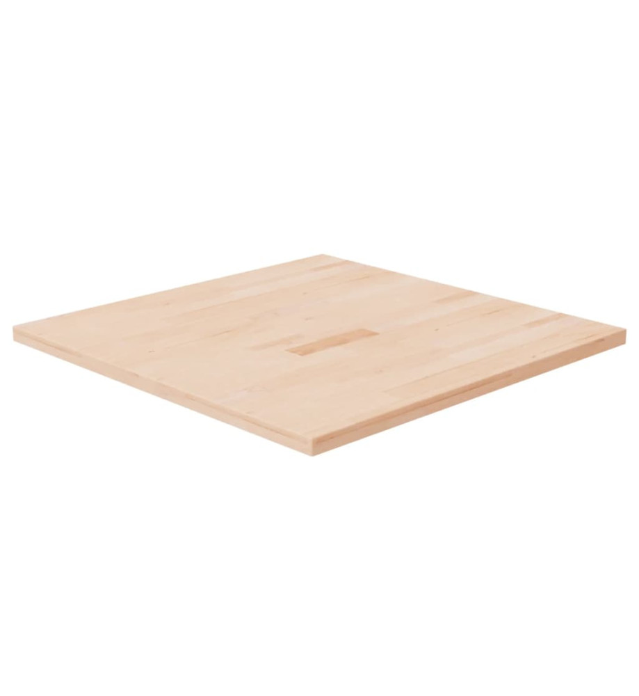 Dessus de table carré 70x70x2,5 cm Bois chêne massif non traité