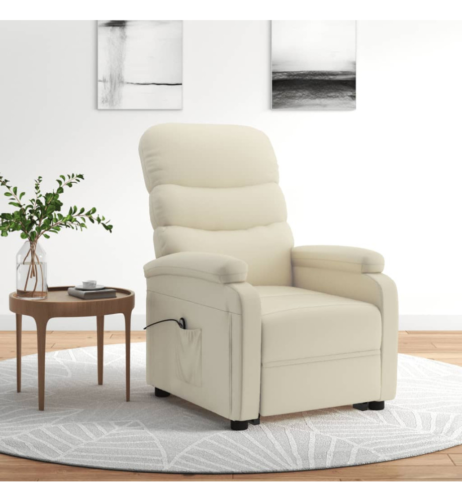 Fauteuil Crème Similicuir