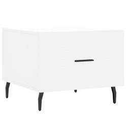Table basse blanc 50x50x40 cm bois d'ingénierie