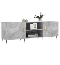 Meuble TV gris béton 150x30x50 cm bois d'ingénierie