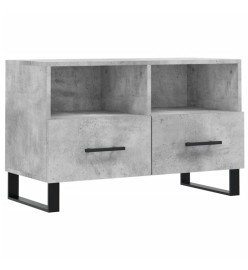 Meuble TV Gris béton 80x36x50 cm Bois d'ingénierie