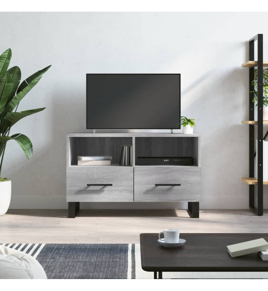 Meuble TV Sonoma gris 80x36x50 cm Bois d'ingénierie