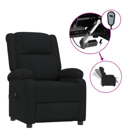 Fauteuil inclinable électrique Noir Tissu