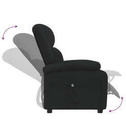 Fauteuil inclinable électrique Noir Tissu