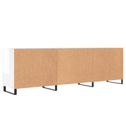 Meuble TV blanc brillant 150x30x50 cm bois d'ingénierie