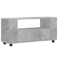 Meuble TV gris béton 102x34,5x43 cm bois d'ingénierie