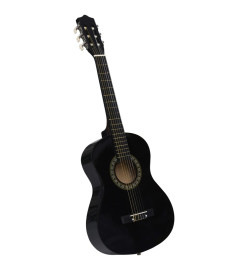 Guitare classique avec sac de débutants et enfants Noir 1/2 34"