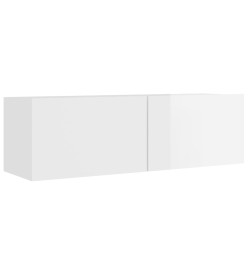 Ensemble de meubles TV 4 pcs Blanc brillant Bois d'ingénierie