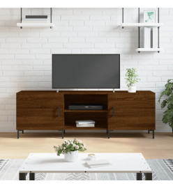 Meuble TV chêne marron 150x30x50 cm bois d'ingénierie