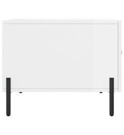 Table basse blanc brillant 50x50x40 cm bois d'ingénierie
