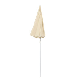 Parasol d'extérieur avec mât en acier Sable 180 cm