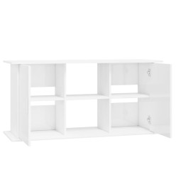 Support d'aquarium blanc brillant 121x41x58cm bois d'ingénierie