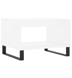 Table basse blanc 60x50x40 cm bois d'ingénierie