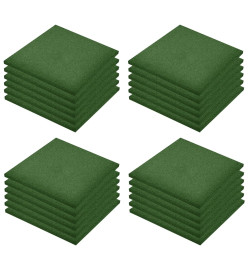 Carreaux de protection antichoc 24pcs Caoutchouc 50x50x3cm Vert