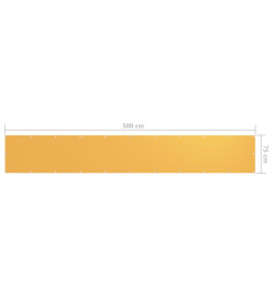 Écran de balcon Jaune 75x500 cm Tissu Oxford