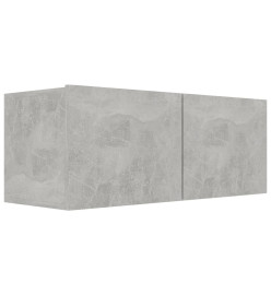 Ensemble de meubles TV 4 pcs Gris béton Aggloméré