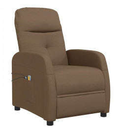 Fauteuil électrique de massage Marron Tissu