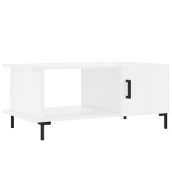 Table basse Blanc brillant 90x50x40 cm Bois d'ingénierie