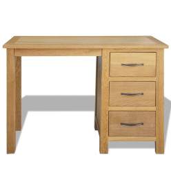 Bureau avec 3 tiroirs 106 x 40 x 75 cm Bois de chêne massif