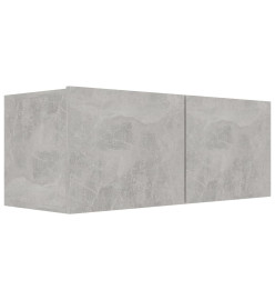 Ensemble de meubles TV 4 pcs Gris béton Bois d'ingénierie